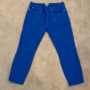 J. Crew High Rise Skinny Jeans in Bold Blue